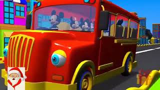 MICKEY MOUSE CLUBHOUSE | WHEELS ON THE BUS GO ROUND AND ROUND | @NanoBytes-Cartoons