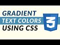 Set Gradient Colors for Text using CSS | With Code Example