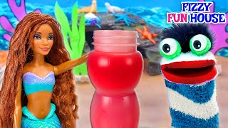 Fizzy Disney’s Little Mermaid Ariel Sea Animal Slime Bottles | Explorative Videos For Kids