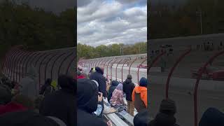 Nasse gets put in the wall on the final restart of the Winchester 400.