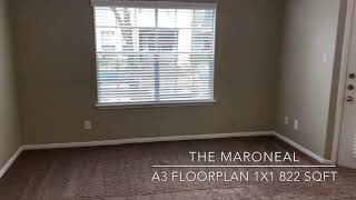 The Maroneal-Classic A3 floor plan | 1x1 822sqft
