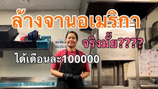 ล้างจานในอเมริกาได้เงินเดือน เดือนละ100000 จริงมั้ย ล้างจานพาสทาม#คนไทยตางแดน#คนไทยในอเมริกา