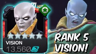 5 Star Rank 5 Vision (Aarkus) Rank Up \u0026 Gameplay! - Marvel Contest of Champions