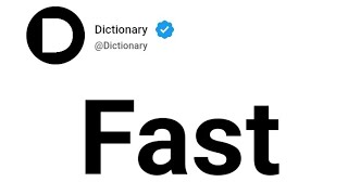 Fast Meaning In English