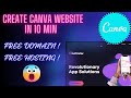 Create CANVA  website free of cost in 10 😨min