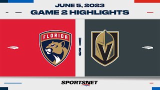 Stanley Cup Final Game 2 Highlights | Panthers vs. Golden Knights - June 5, 2023