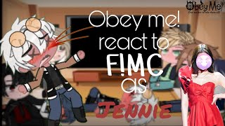 Obey me! react to F!MC as Jennie||credits in Description🔮