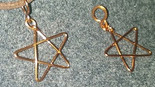 simple copper star pendant for beginners  - DIY wire jewelry 1