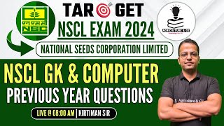 NSCL Exam Previous Year Questions | National Seed Corporation Exam Questions Paper - GK \u0026 Computer