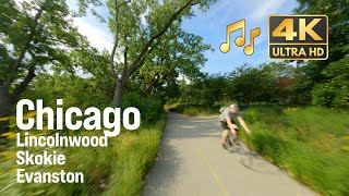 Bike ride with relaxing music and ambient sound | North Shore Channel Trail | Chicago and Suburbs