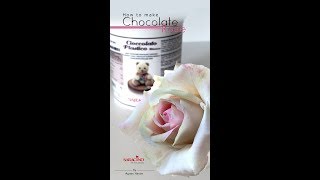 Easy 16 petals rose made of Saracino modelling chocolate