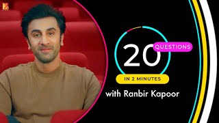 20 Questions in 2 minutes with Ranbir Kapoor | Shamshera | Sanjay Dutt, Vaani Kapoor, Karan Malhotra