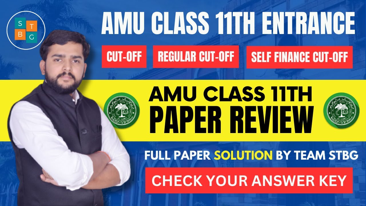 AMU Class 11th Entrance Paper Review | Cut-off Analysis | Answer Key ...