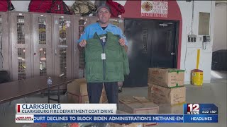 Clarksburg Fire Department holds food drive, coat giveaway