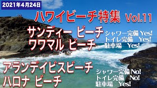 4K【ハワイビーチ】第11弾は波が強いサンディービーチや秘境感の強いビーチの紹介