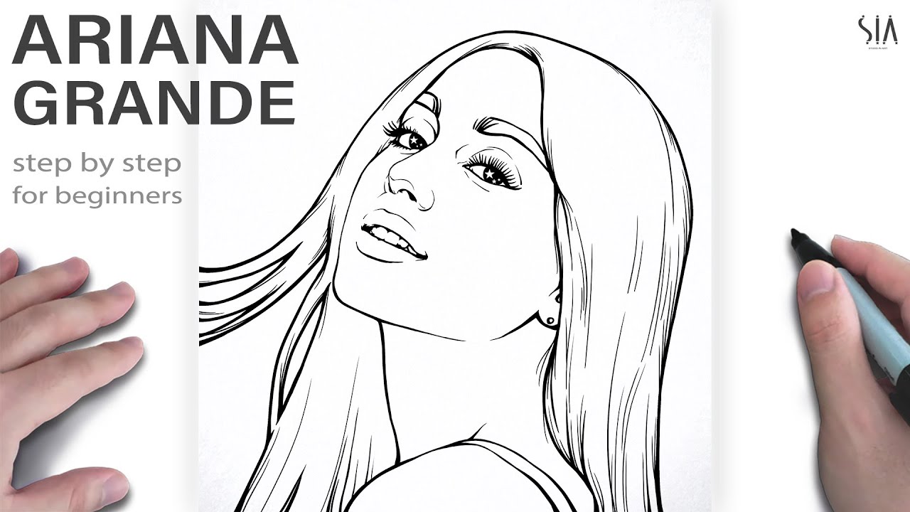 Ariana Grande Drawing Step By Step