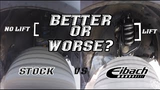 Tacoma Stock vs Lifted - Eibach Pro Truck Lift Comparison \u0026 Review | 3rd Gen Tacoma