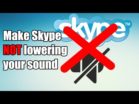 Make Skype NOT lower your other sounds volume Make Skype NOT lower your other sounds volume
