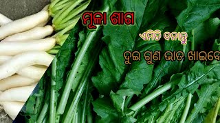 😝ଶୀତଦିନିଆ ସ୍ପେସିଆଲ ରେସିପି ମୂଳା ଶାଗ ଭଜା //in Odiya Recipe 😋😜