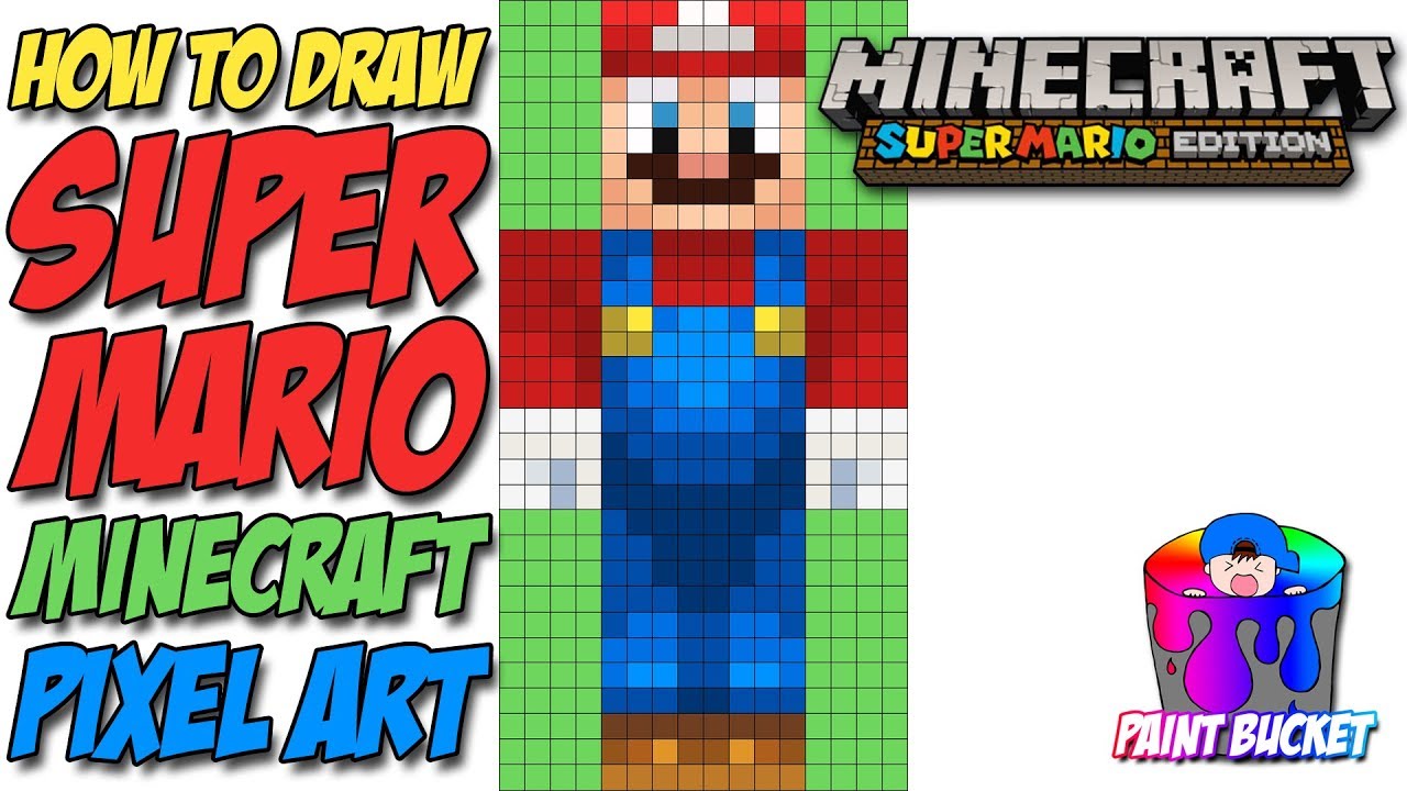How To Draw Super Mario From Minecraft Super Mario Edition Minecraft
