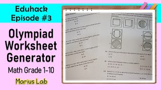 Math Olympiad Worksheet Generator and Other Word Problems for Grade 1 to 10