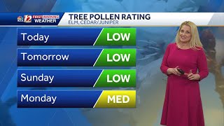 WATCH: Gradual warming this weekend, and higher pollen counts are on the way