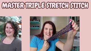 Triple Stretch Stitch |  triple stretch stitch on a sewing machine Sewing Tutorial