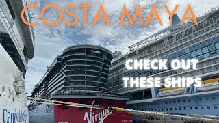 Check out these ships in Costa Maya