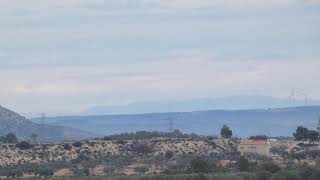 Pic Puigpedrós 2912m a La Cerdanya-Girona, vist desde La Pobla a 186kms en línea recta 25 gener 2025