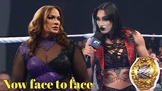 Rhea Ripley and Nia Jax Now face to face! But he doesn't want any more trouble