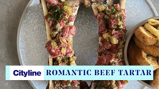 Beef tartare appetizer