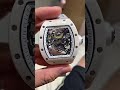 Showreel Richard Mille RM 38-01 G-Sensor Tourbillon Bubba Watson White Quartz TPT 🦓 #shorts #watches