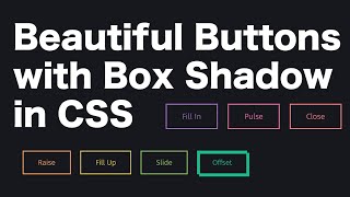 Button with HTML and CSS : Create Stylish Buttons with Box Shadow in CSS