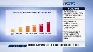 Нові тарифи на електроенергію