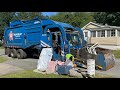 Republic Services Curotto Can Garbage Truck Packing Bulk Waste