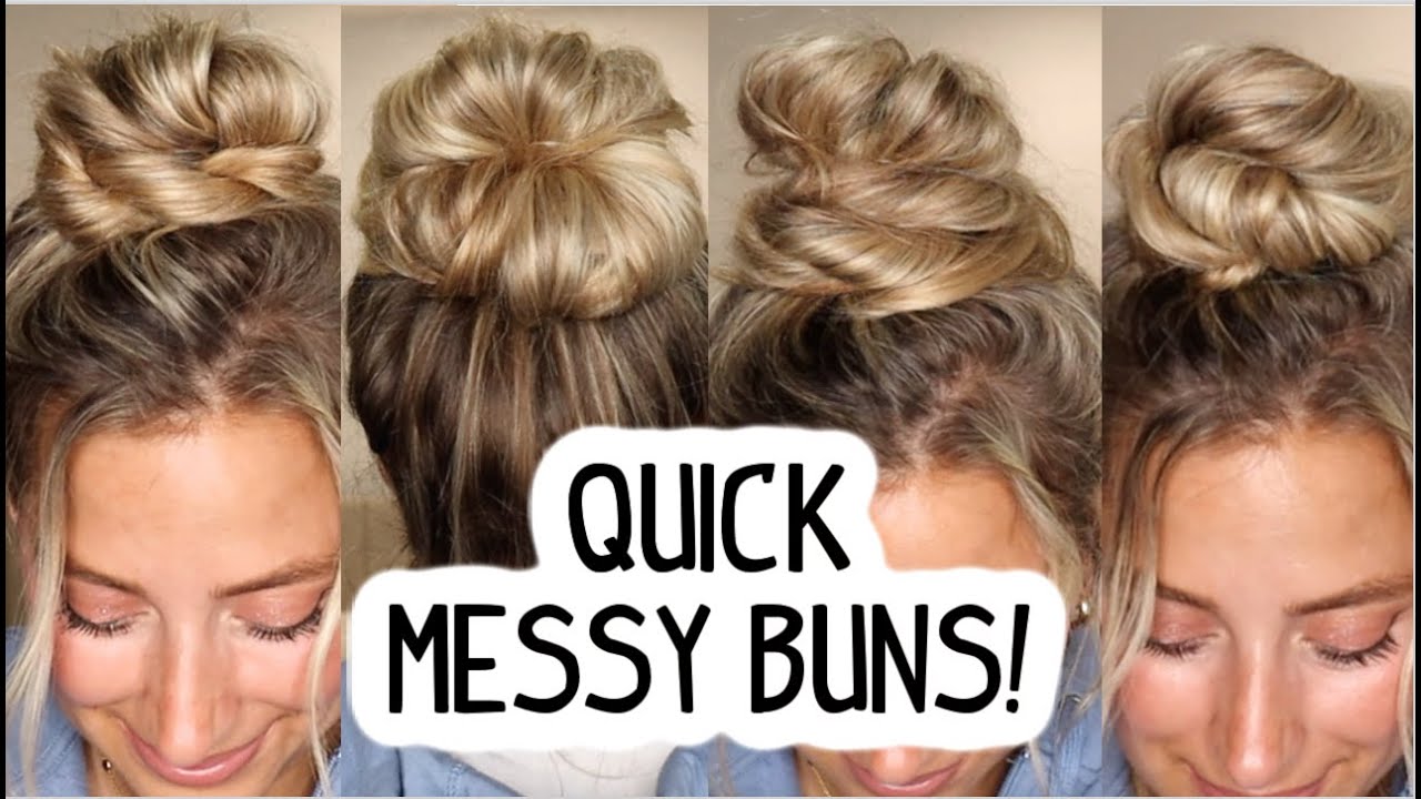 Messy Buns For Medium Length Hair