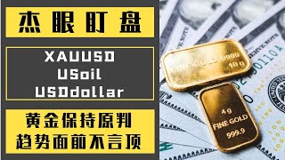 杰眼盯盘——黄金保持原判，趋势面前不言顶，XAUUSD