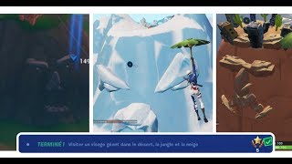 Jungle Fortnite Br Videos 9tube Tv - visiter un visage geant dans desert jungle et neige fortnite br defis semaine