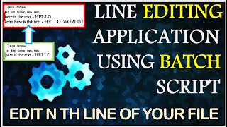Edit Multiple Line of any File 📝 with Batch Script Application [code is given in the description] !