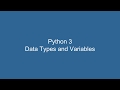 Python Data Types and Variables