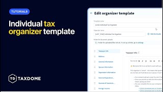Individual Tax Organizer template