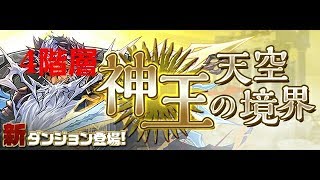 神王の天空境界　4階　ノーコン　パズドラ　パパの下手くそパズル