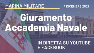 Livorno, 4 dicembre 2021, cerimonia di giuramento solenne per gli allievi dell'Accademia Navale