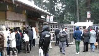 New Year Prayers in Oosaki Hachiman-guu Shrine in Sendai 2010