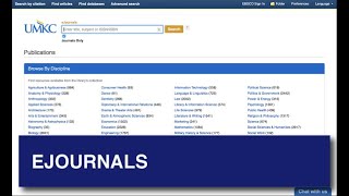 UMKC eJournals Tutorial