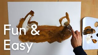 EASY FUN abstract painting – 3 step process