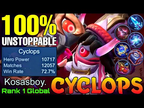 12,000 Matches Cyclops 100% Unstoppable Gameplay – Top 1 Global Cyclops by Kosasboy – Mobile Legend
