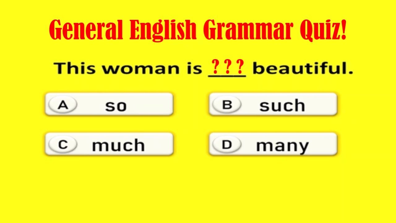 General English Grammar Quiz: Test Your Skills! - YouTube