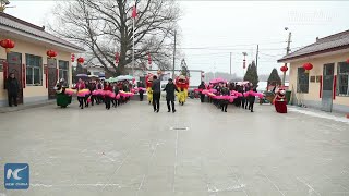 Village official leads Yangko dance in Shanxi, China