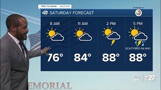 First to Know Forecast: Keeping a warm, humid, sometimes rainy trend (05/22/2026)